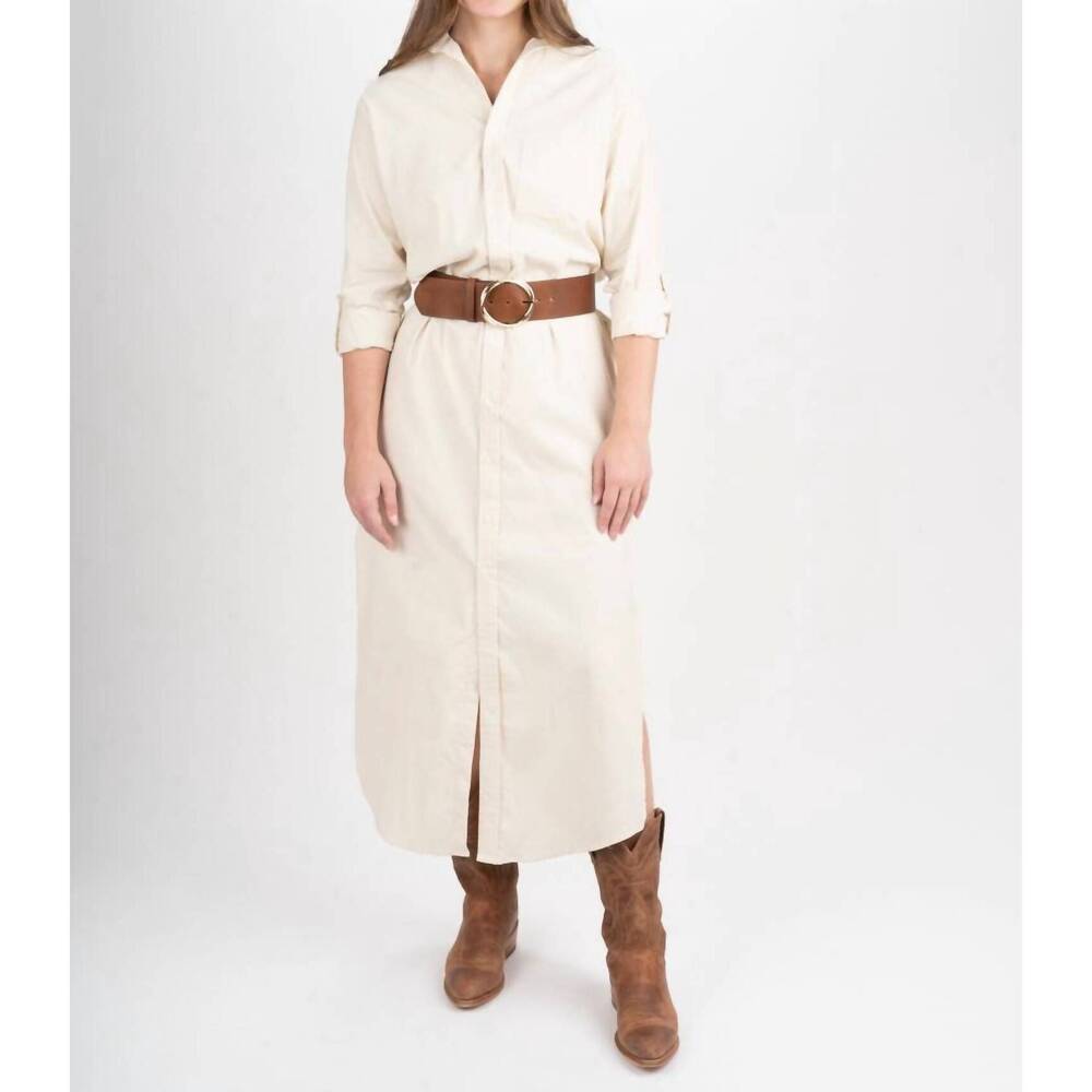 NEW EMILY PHILLIPS baby cord maxi dress in winter white